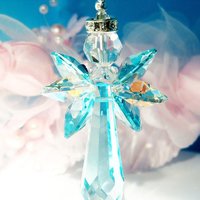 Guardian Angel Rear View Mirror Charm – Crystal Car Angel Suncatcher & Memorial Gift 