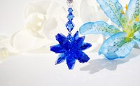 Sapphire Blue Crystal Car Suncatcher – Rear View Mirror Charm & Car Bling Gift for Her