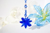 Sapphire Blue Crystal Car Suncatcher – Rear View Mirror Charm & Car Bling Gift for Her
