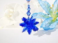 Sapphire Blue Crystal Car Suncatcher – Rear View Mirror Charm & Car Bling Gift for Her