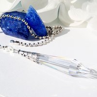 Crystal Ceiling Fan Pull Chain – Asfour Crystal Pendant Light Pull for Chandelier or Housewarming Gift
