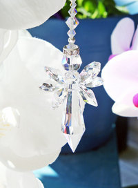 Swarovski Crystal Suncatcher, Angel Memorial Gift, Guardian Angel Window Suncatcher