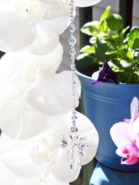 Swarovski Crystal Suncatcher, Angel Memorial Gift, Guardian Angel Window Suncatcher