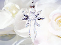 crystal angel car charm