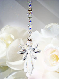 crystal angel rear view mirror charm