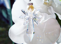 Crystal Angel Rearview Mirror Charm, Guardian Angel Car Charm, Angel Memorial Gift, Car Accessories