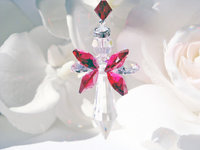 red crystal angel suncatcher