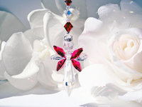 crystal angel rear view mirror charm