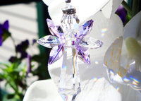 Purple  Guardian Angel Suncatcher for the Home, Crystal Angel Memorial Gift, Baby Shower Gift