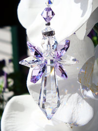 Purple  Guardian Angel Suncatcher for the Home, Crystal Angel Memorial Gift, Baby Shower Gift