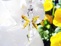 crystal angel rear view mirror charm