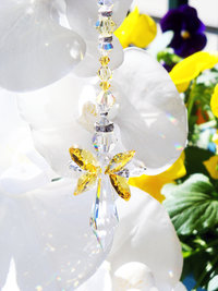 crystal angel car charm