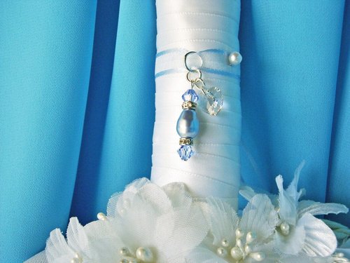 Blue Wedding Bouquet Charm