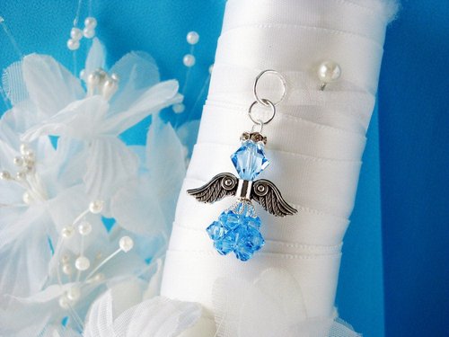 angel bridal bouquet charm