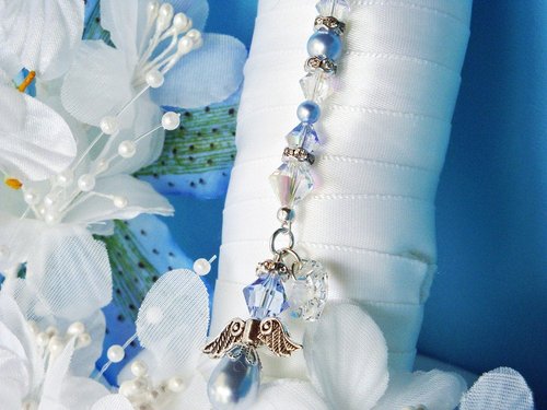 Something Blue Angel Bouquet Charm