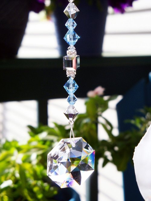 crystal rear view mirror charm