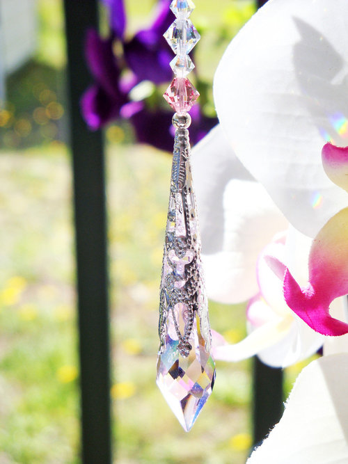 crystal rear view mirror charm