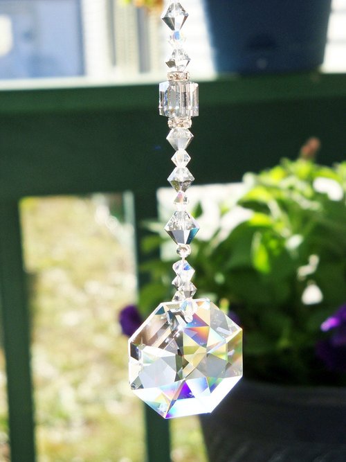 Crystal Suncatcher for Car Rear View Mirror