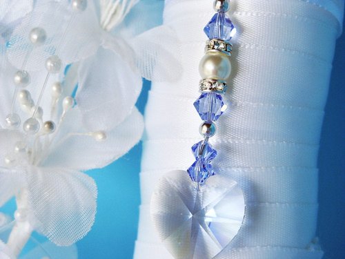 something blue bridal bouquet charm