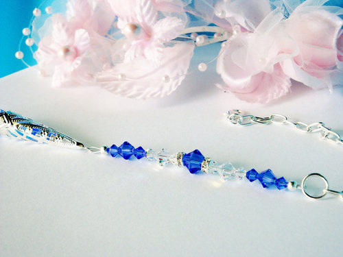 blue rear view mirror charm