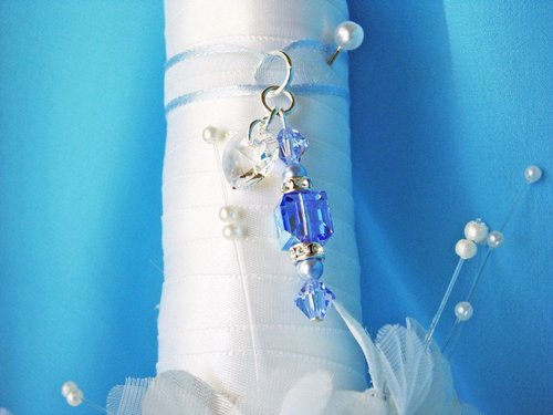 something blue bridal bouquet charm