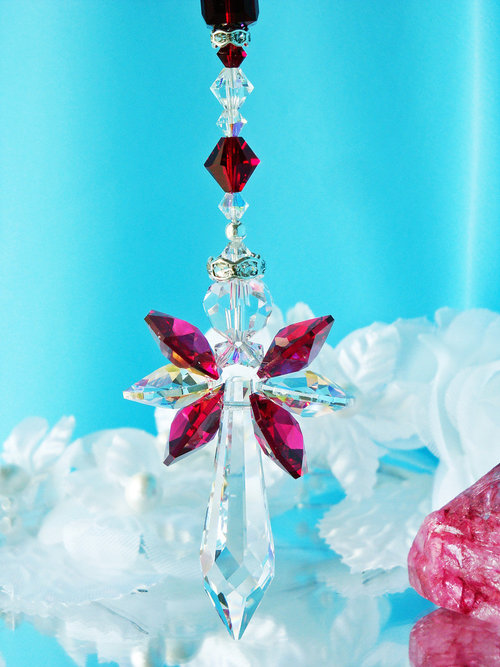 angel rear view mirror charm