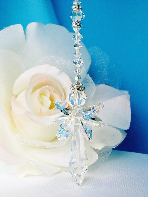 guardian angel rear view mirror charm