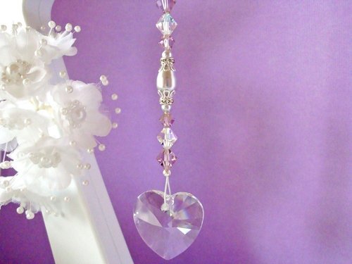 purple crystal suncatcher