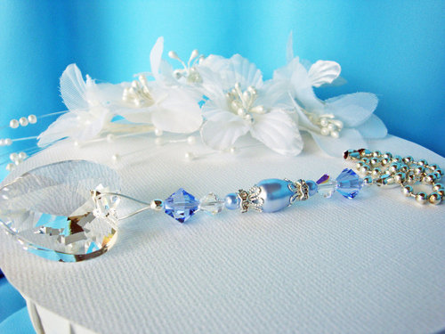 swarovski crystal blue light pulls