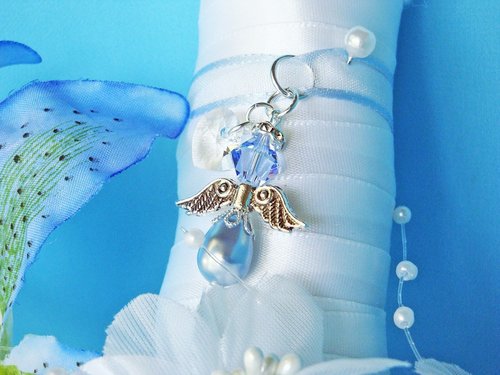 something blue angel wedding bouquet charm