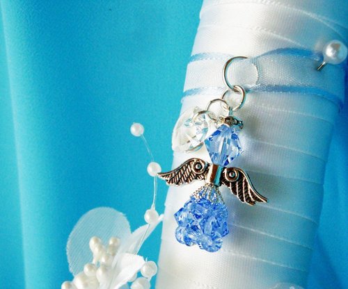 something blue bouquet charm