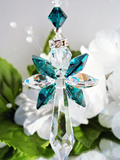green angel car charm