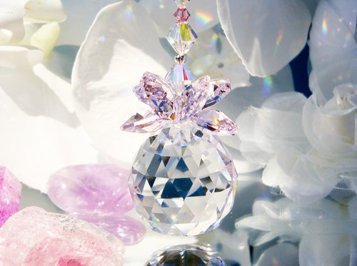 pink crystal suncatcher