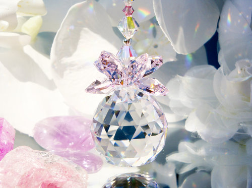 pink crystal suncatcher