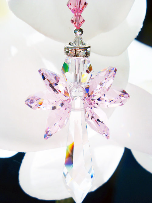 pink crystal suncatcher