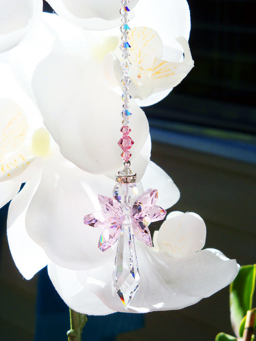 pink angel suncatcher