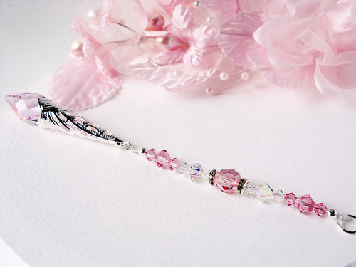 pink rearview mirror charm