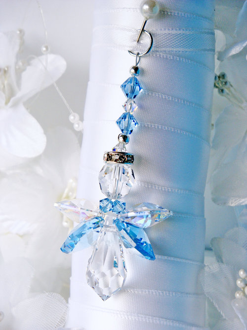something blue wedding bouquet charm