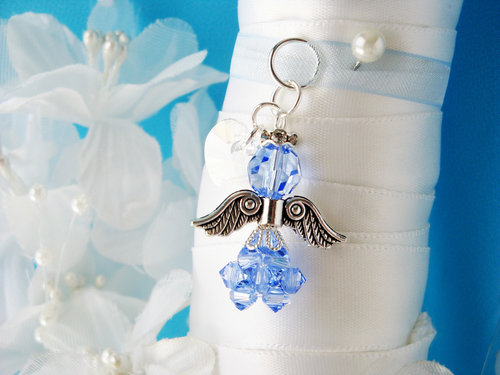 something blue bouquet charm