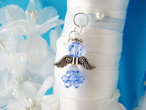 something blue wedding bouquet charm