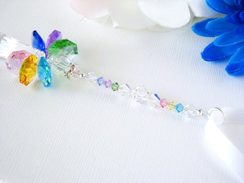 Crystal Angel Suncatcher for the Home, Pastel Rainbow Angel, Housewarming Gift