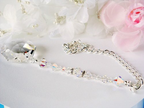 Crystal Car Mirror Charm – Swarovski Suncatcher for Rear View Mirror