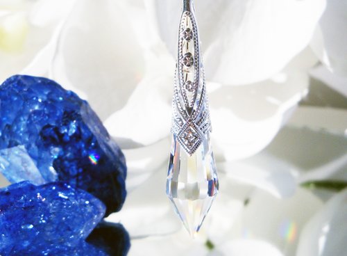 Crystal Rearview Mirror Charm – Sparkling Suncatcher Car Decor Accessory - Car Mirror Hanger