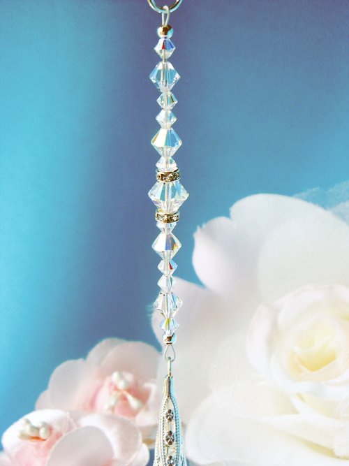 Crystal Rearview Mirror Charm – Sparkling Suncatcher Car Decor Accessory - Car Mirror Hanger