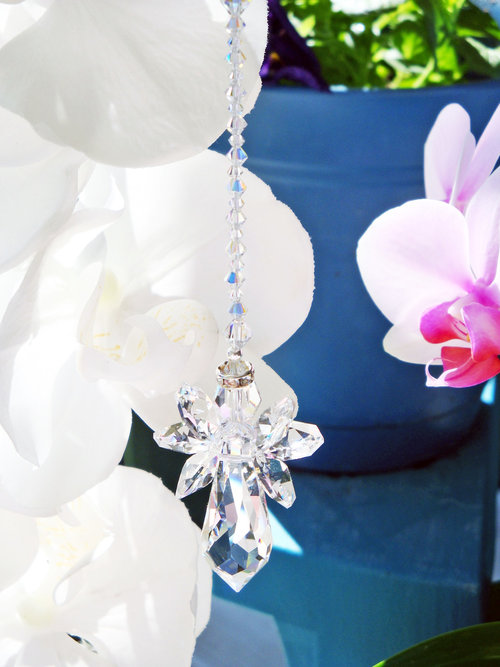 Crystal Angel Suncatcher created with Swarovski Crystals