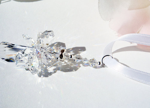 Crystal Angel Suncatcher Car Charm, Swarovski Crystal Rear View Mirror Charm