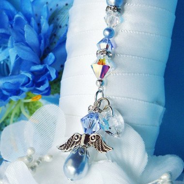 Something Blue Angel Bouquet Charm