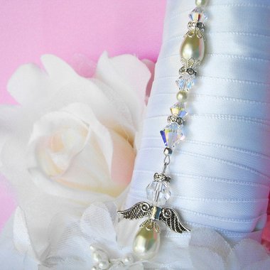 ivory angel bouquet charm