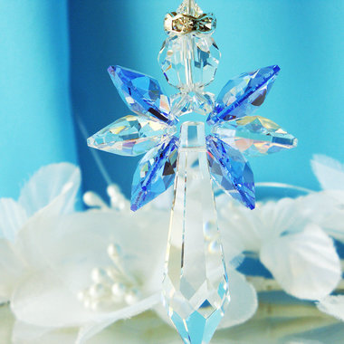 crystal angel suncatcher car charm