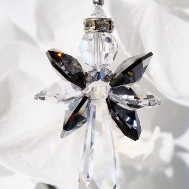Black and Silver Guardian Angel Car Charm